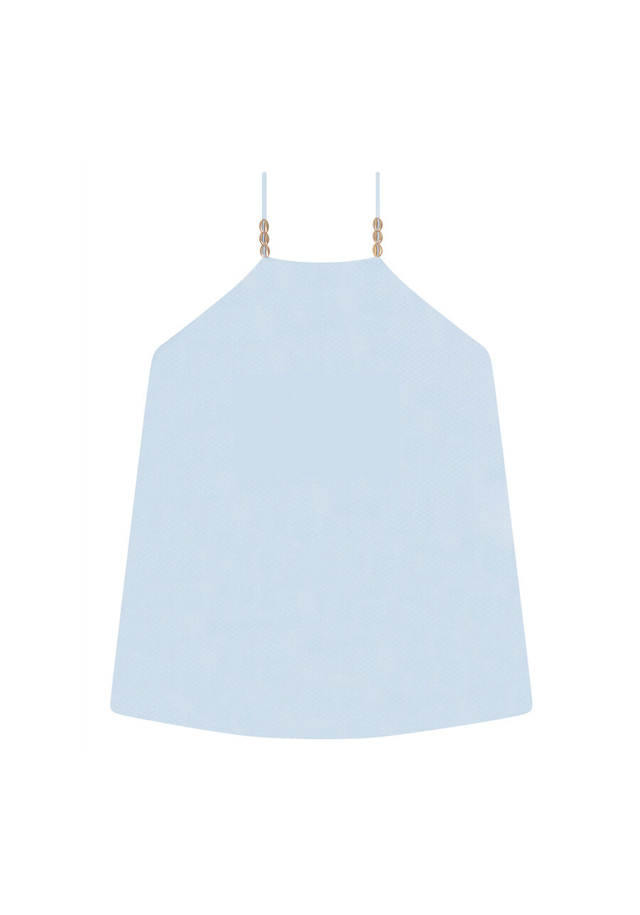 Blusa com Alças Detalhe Búzios, . Blusa com Alças Detalhe Búzios, , large.