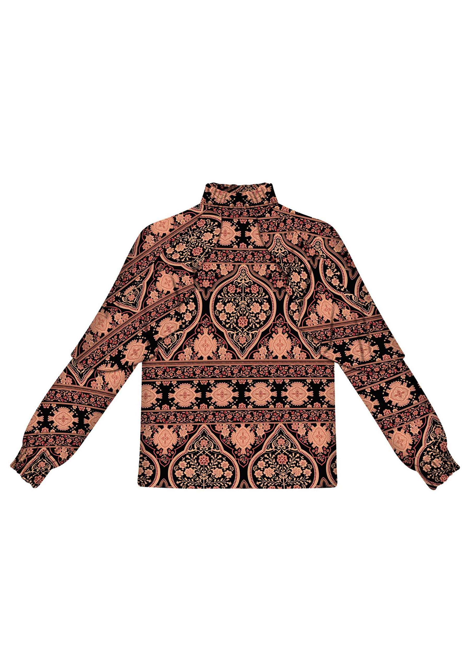 Blusa Gola Alta Estampada Tecido, . Blusa Gola Alta Estampada Tecido, , large.