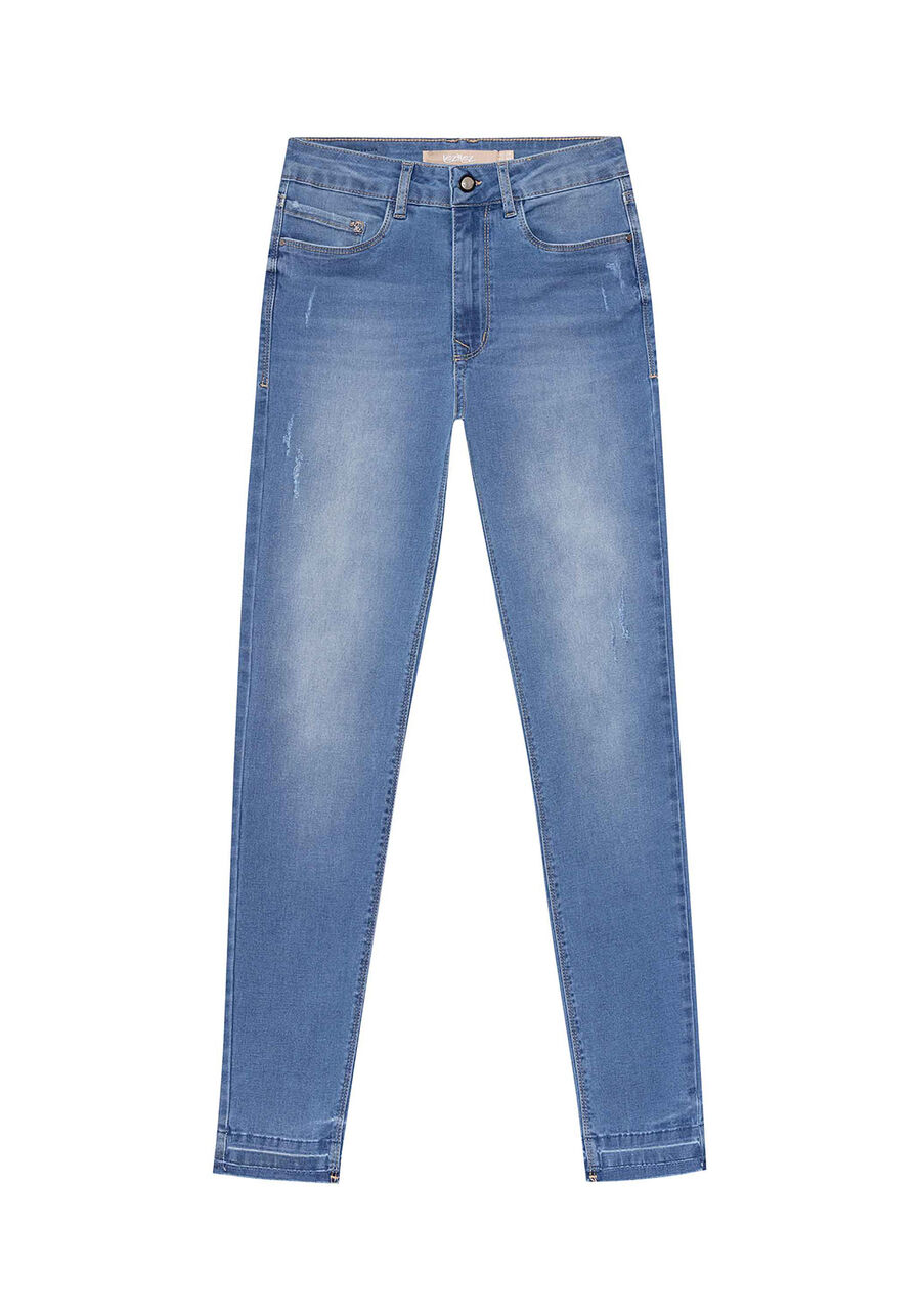 Calça Jeans Com Elastano Cropped Aruba, JEANS, large.