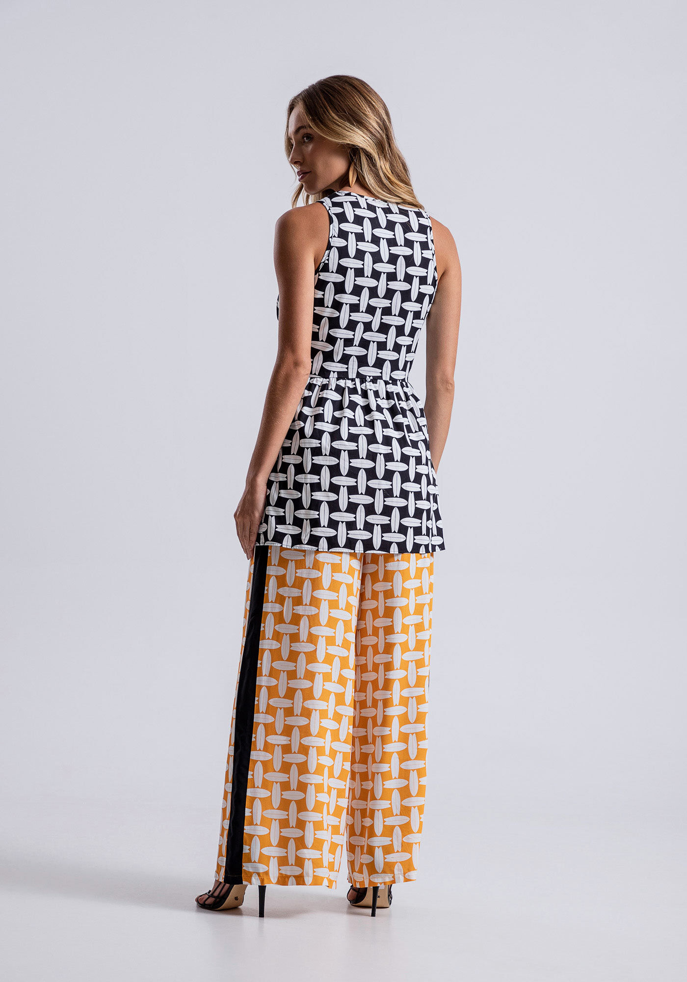 Blusa Alongada com Recorte Cintura, , large.