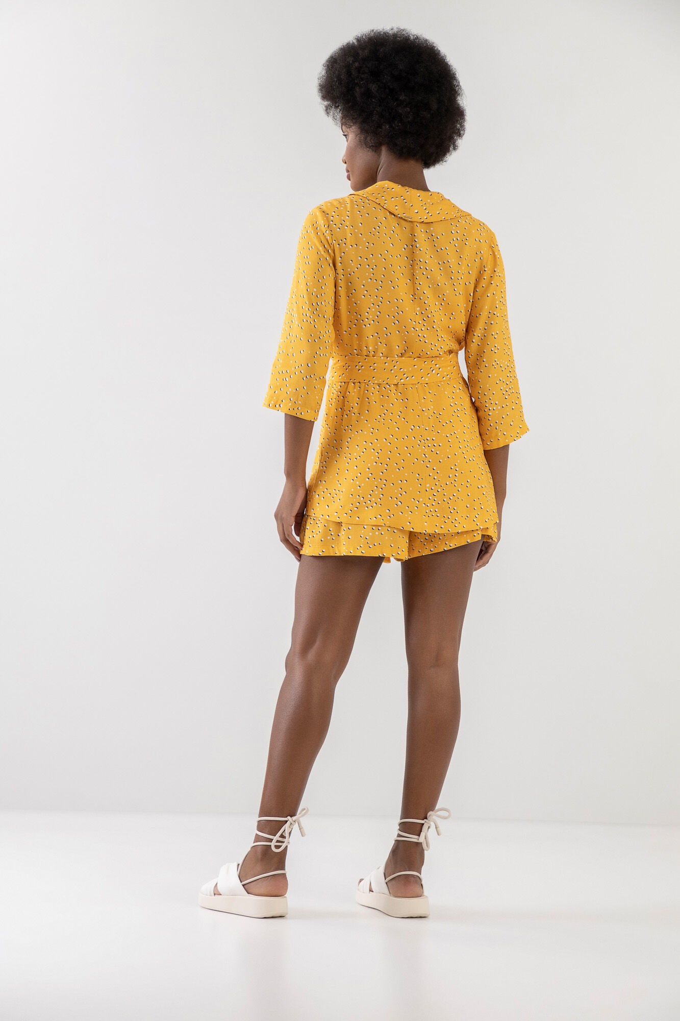 Kimono Manga 3/4 Estampado com Faixa, INGA, large.