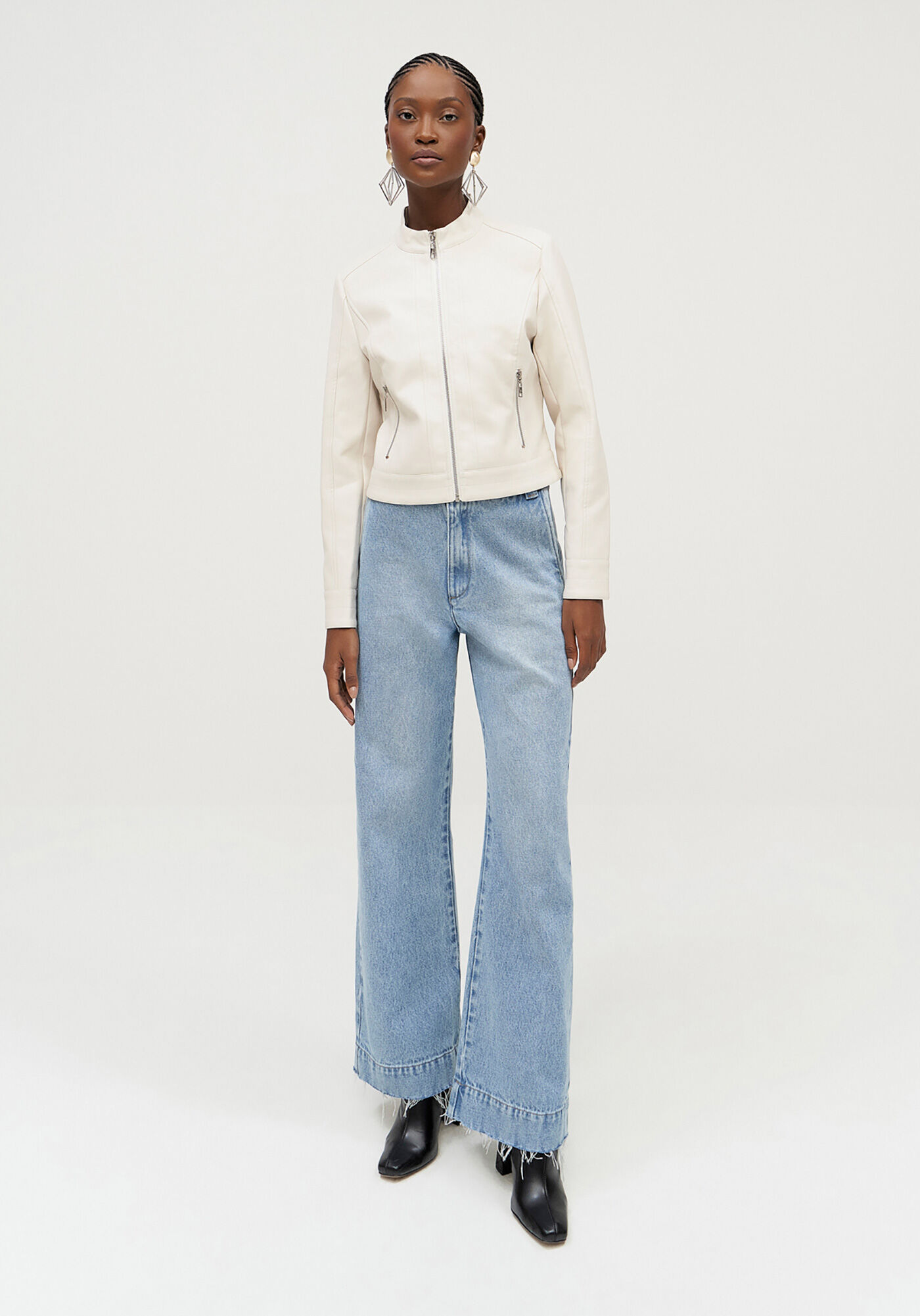 Jaqueta em PU com Z&iacute;per, , large.