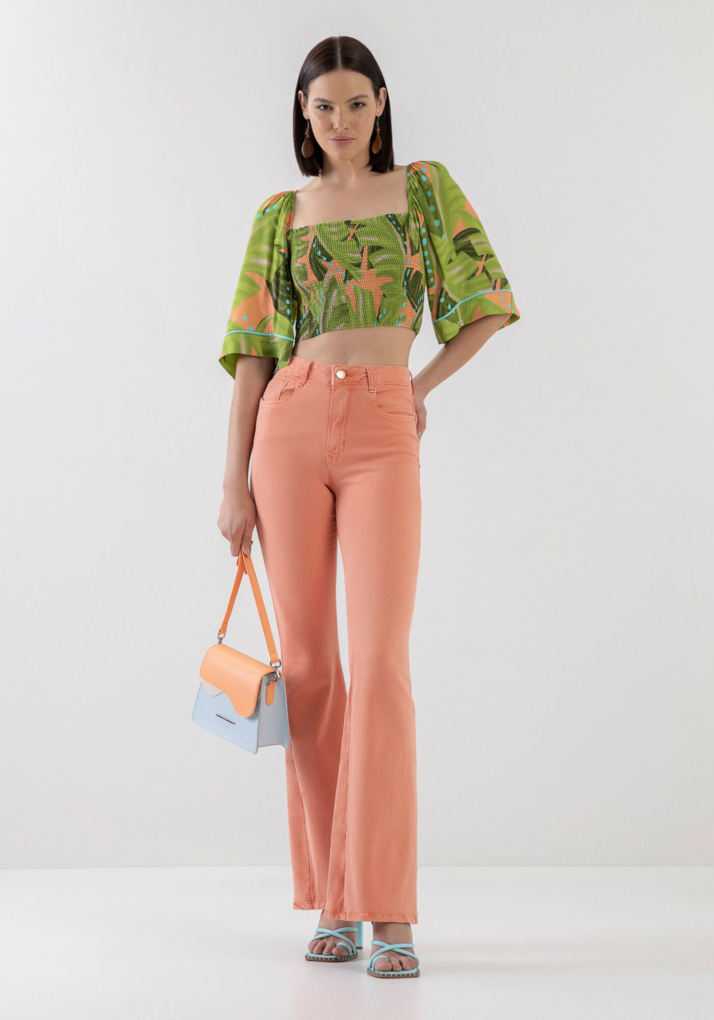 Blusa sales flare estampada