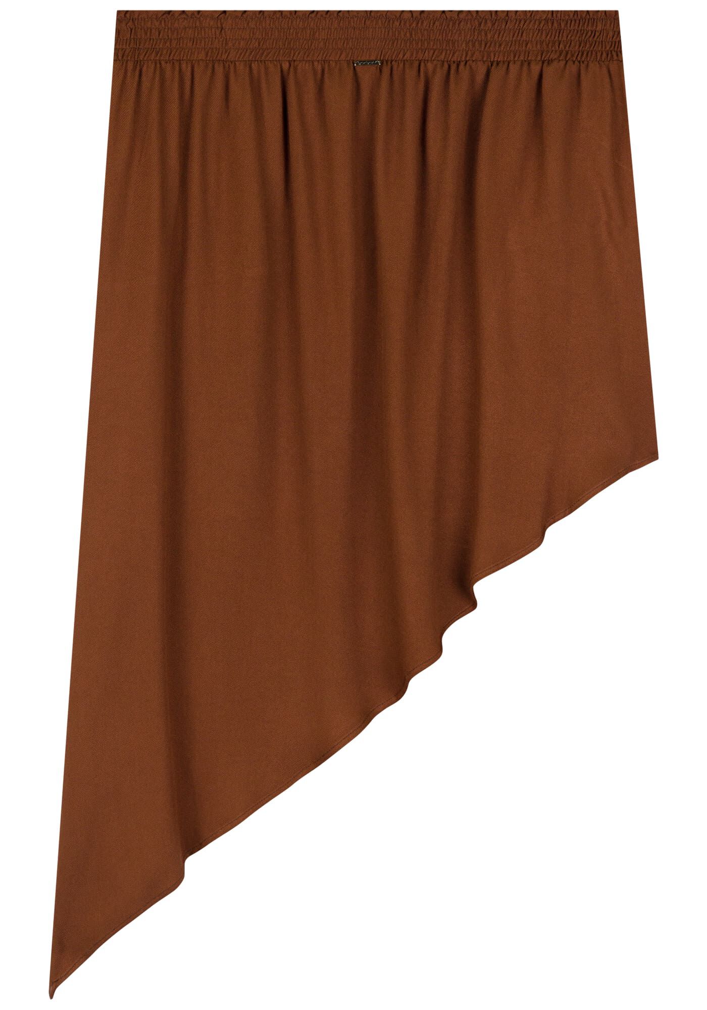 Blusa Sem Al&ccedil;as Assim&eacute;trica Em Viscose Respons&aacute;vel, MARROM TAMARA, large.