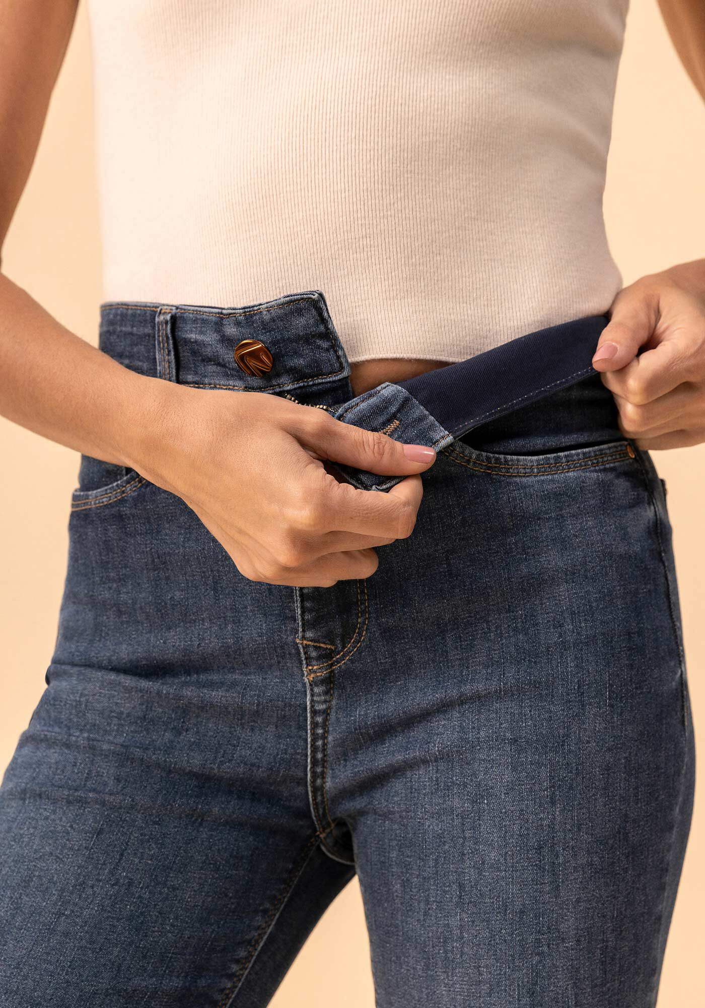 Cal&ccedil;a Jeans Flare De Cintura Alta Com Elastano Shaping, JEANS, large.