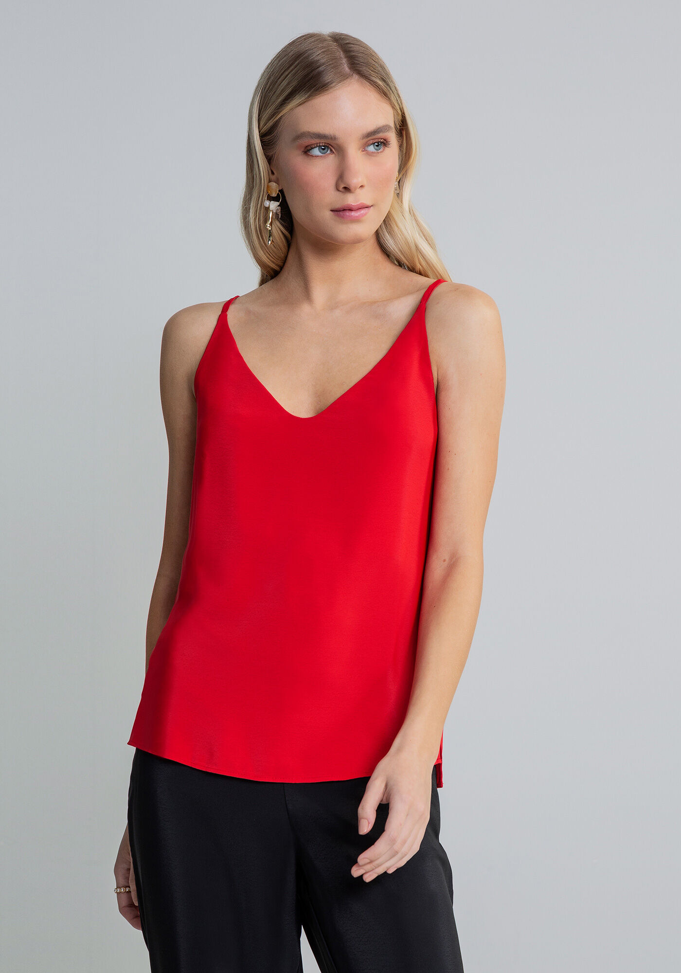 Blusa com Al&ccedil;as Decote V, , large.