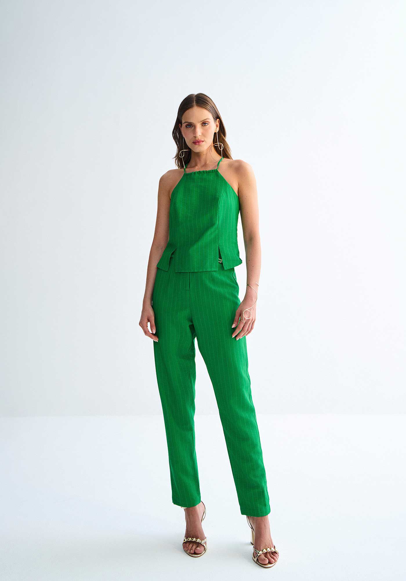 Blusa com Al&ccedil;as Alfaiataria Risca de Giz, , large.