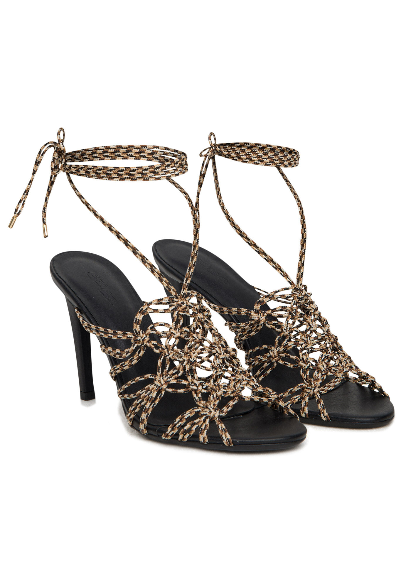 Sand&aacute;lia Salto Fino com Tramado Cord&atilde;o, , large.