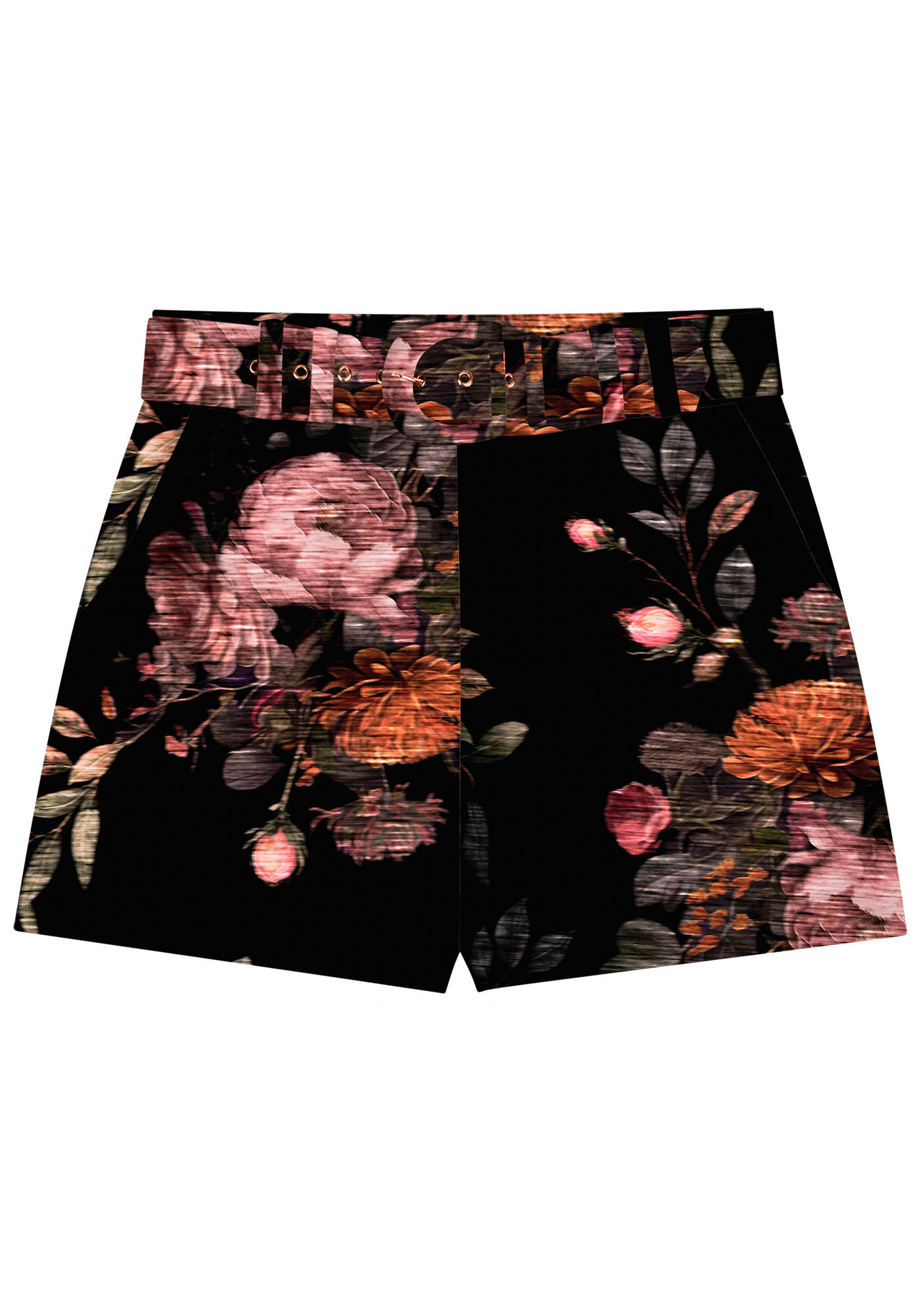 Shorts Estampado em Moletom com Cinto, , large.