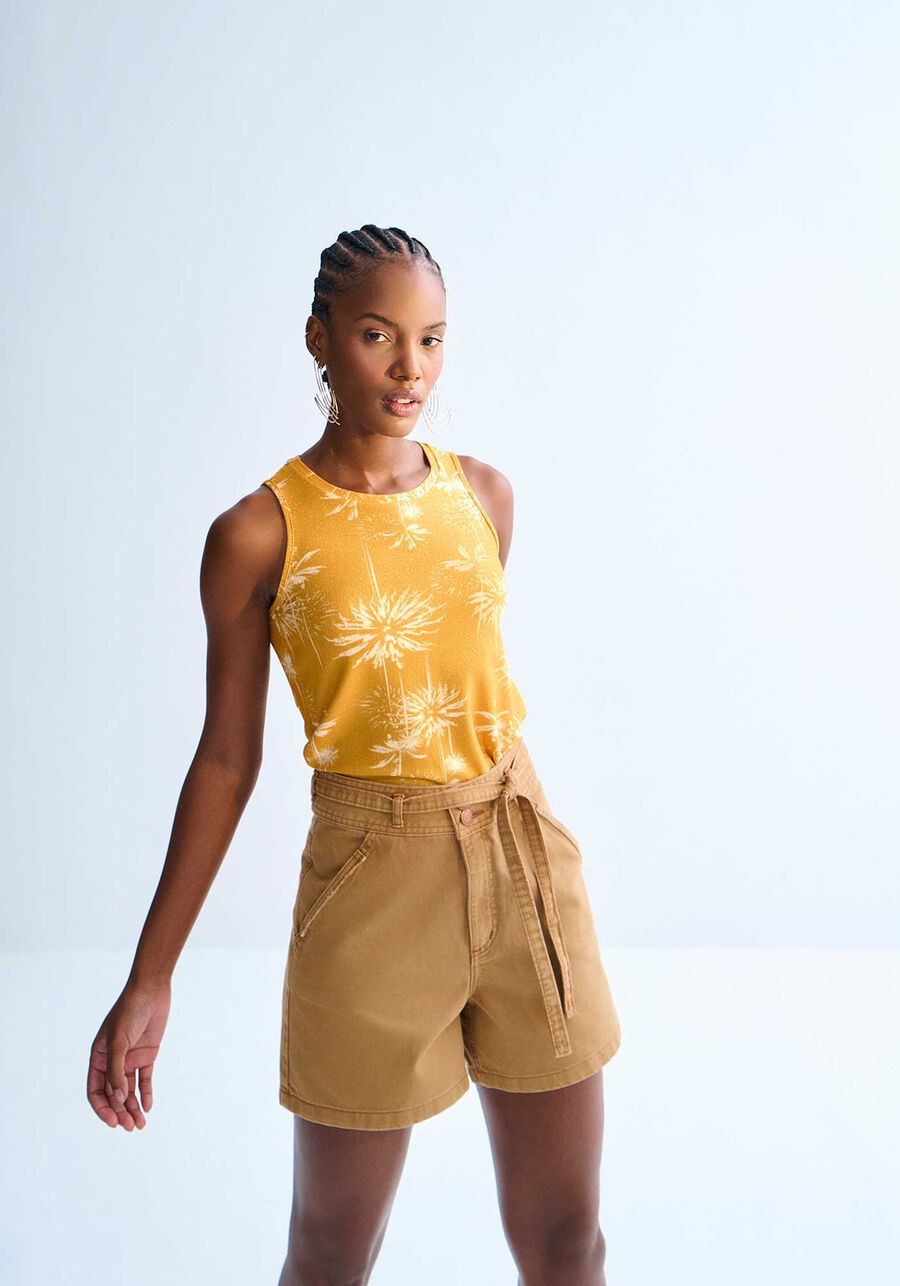 Regata Malha Lurex com Estampa, . Regata Malha Lurex com Estampa, , large.