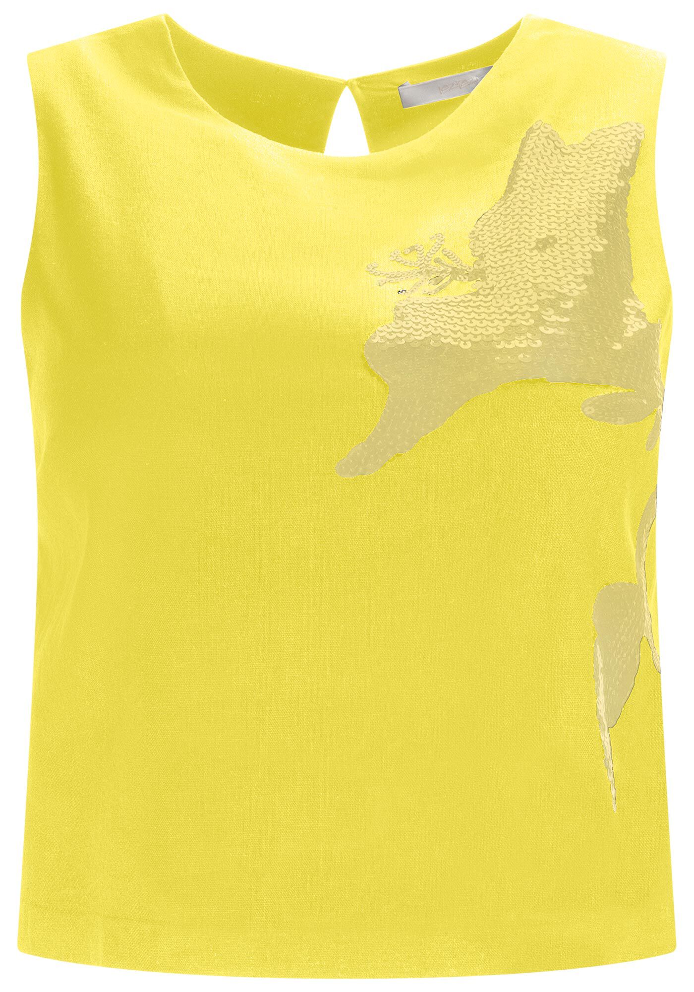 Regata em Linho com Bordado Paet&ecirc;s, VERDE PING, large.