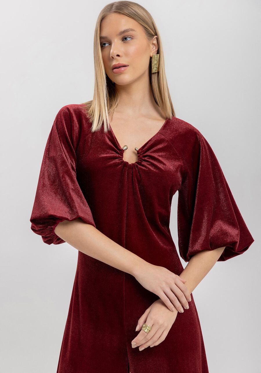 Macacão Longo Com Mangas Amplas Em Malha De Veludo, . Macacão Longo Com Mangas Amplas Em Malha De Veludo, , large.