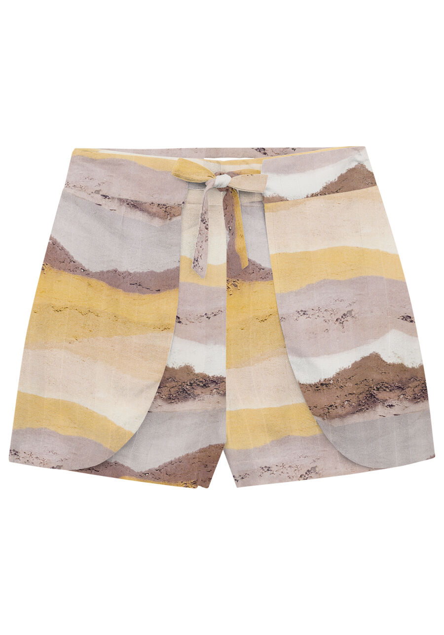 Shorts Cintura Média Crepe Sobreposição, . Shorts Cintura Média Crepe Sobreposição, , large.