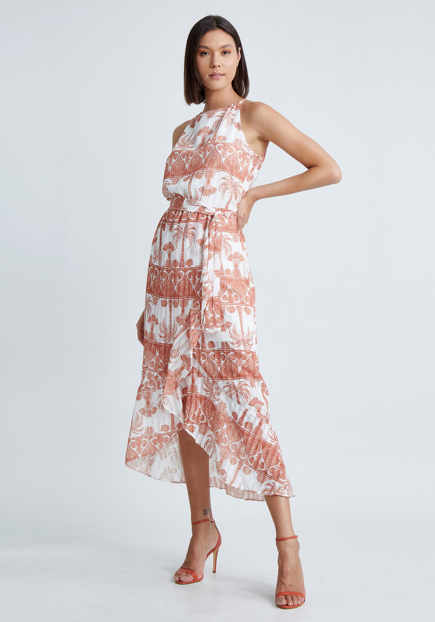 Vestido com Al&ccedil;as M&iacute;di Cinto, , large.