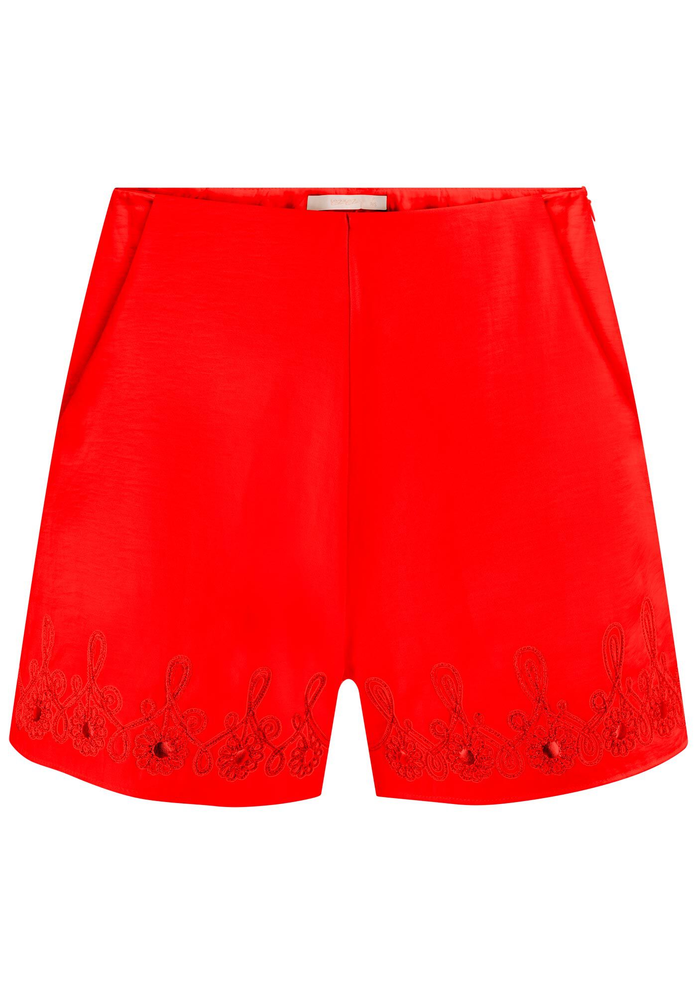 Shorts Alfaiataria Cintura Alta com Bordado Barra, , large.
