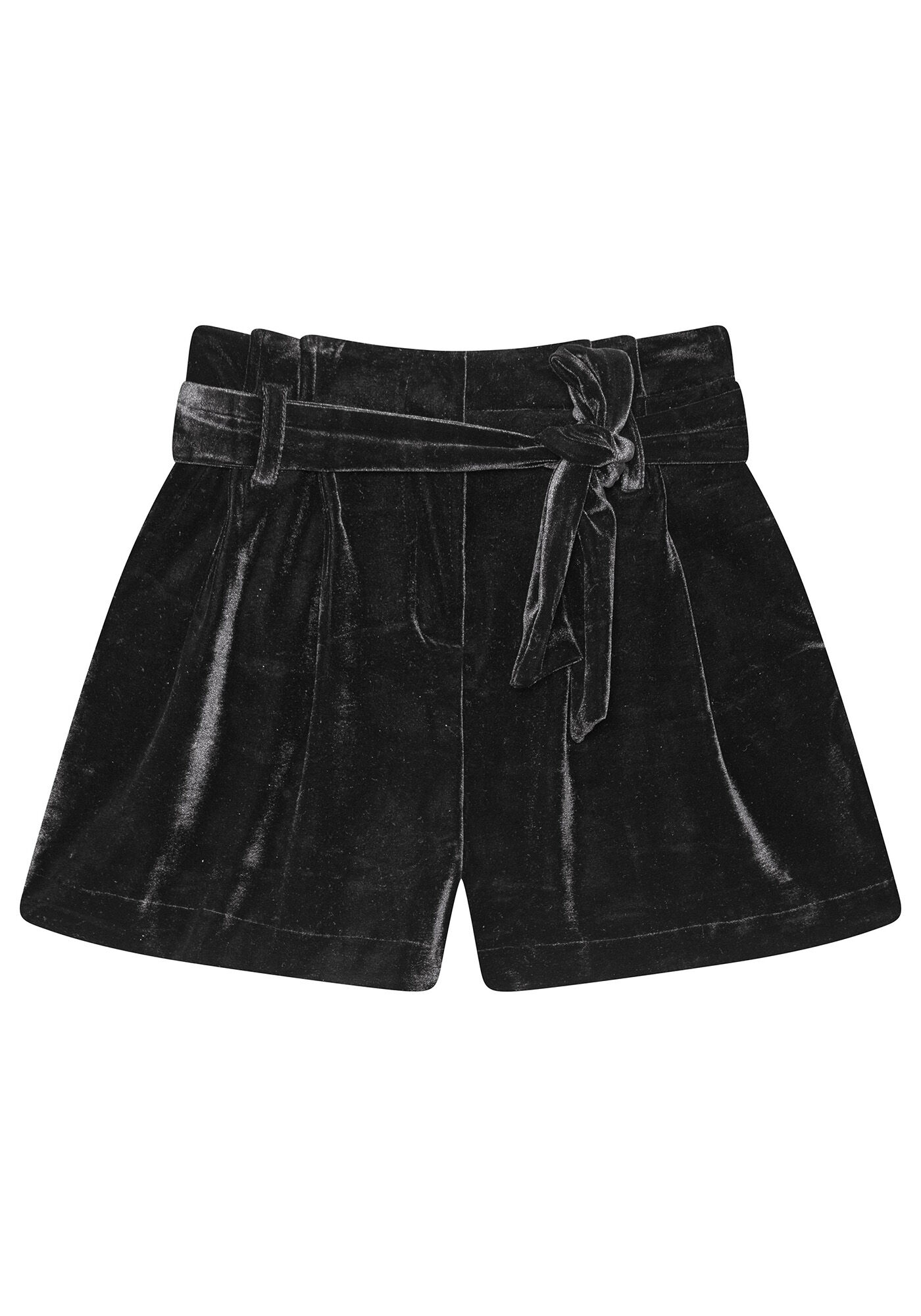 Shorts Clochard com Cinto Veludo, , large.
