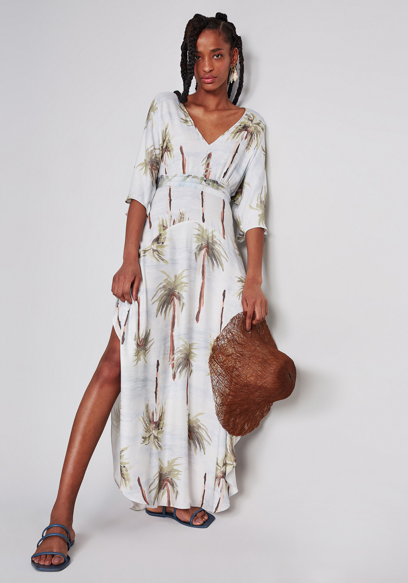 Vestido M&iacute;di Fenda Lateral, , large.