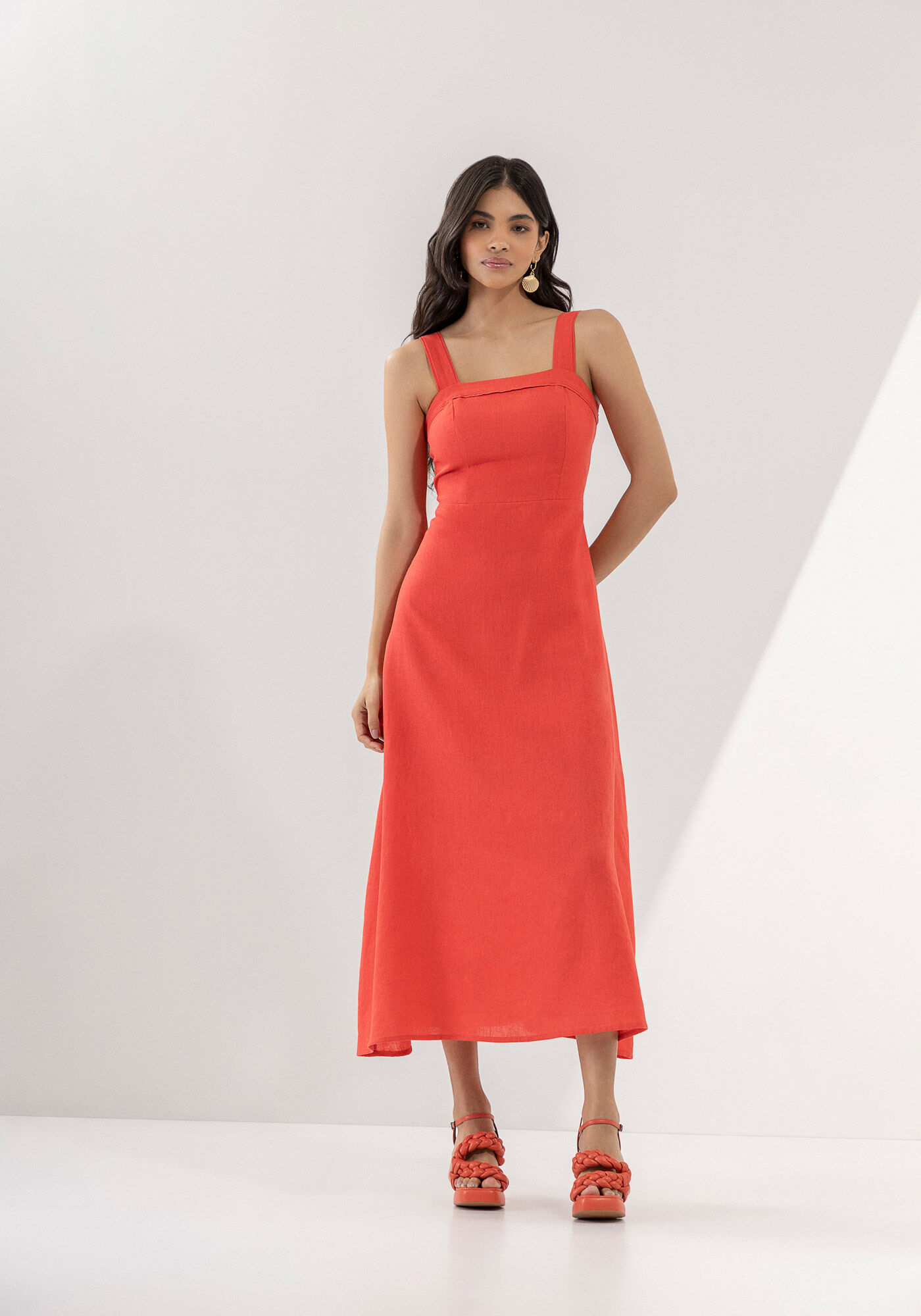 Vestido discount evase midi