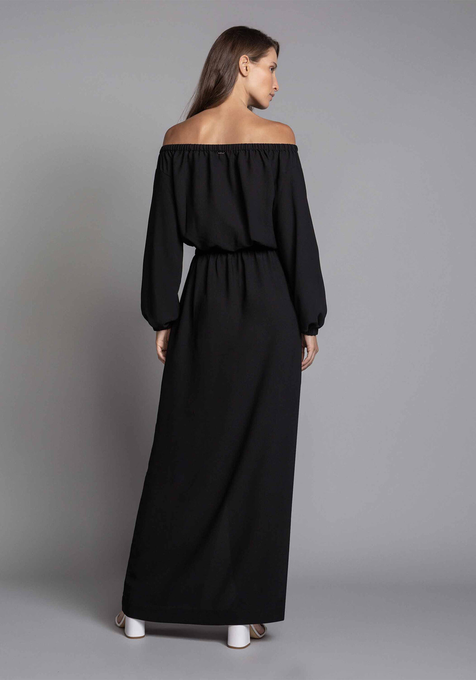 Vestido Longo Manga Longa, . Vestido Longo Manga Longa, , large.