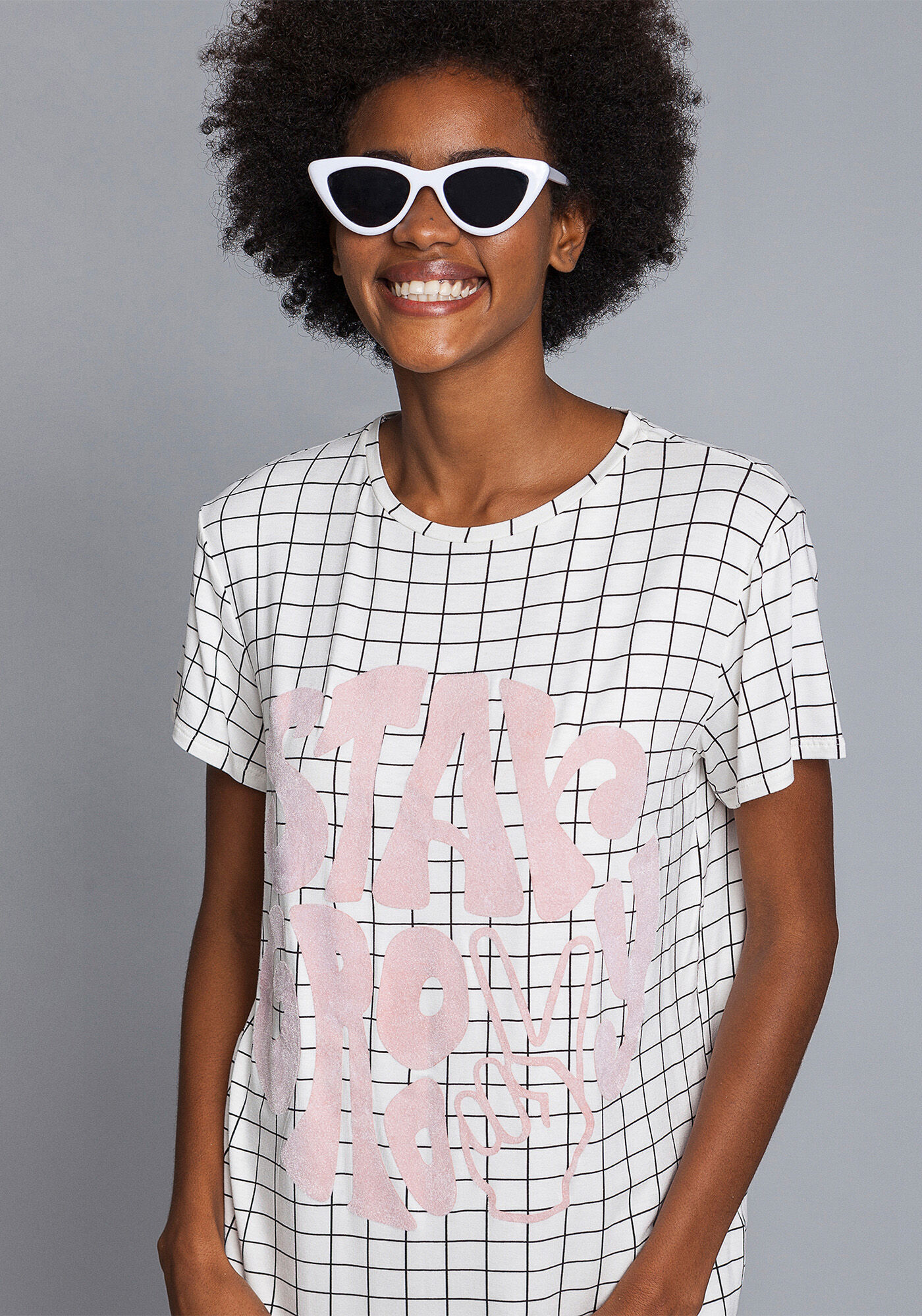 Blusa Manga Curta Estampada, , large.