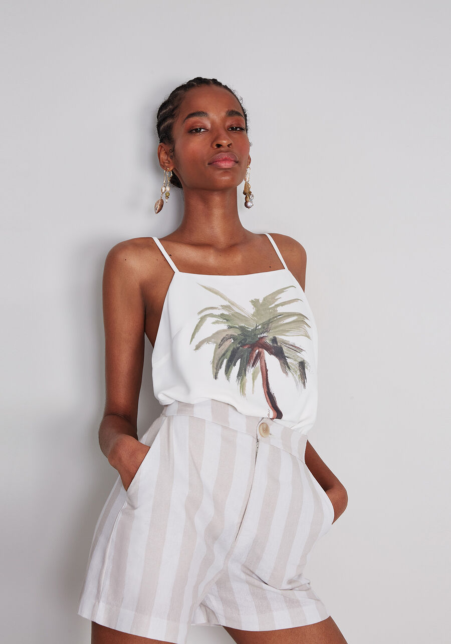 Blusa com Alças Estampa, . Blusa com Alças Estampa, , large.