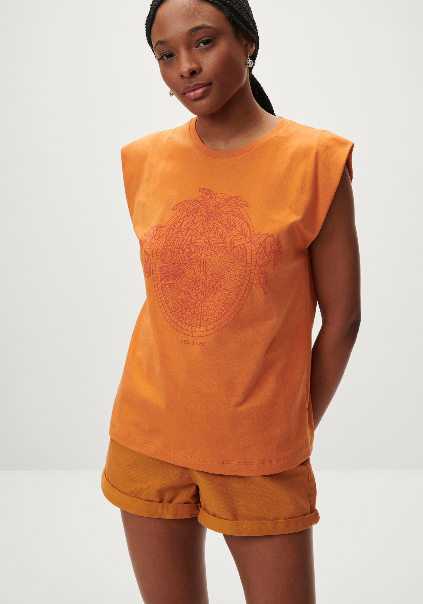 T-shirt Muscle Tee em Malha Estampada, , large.