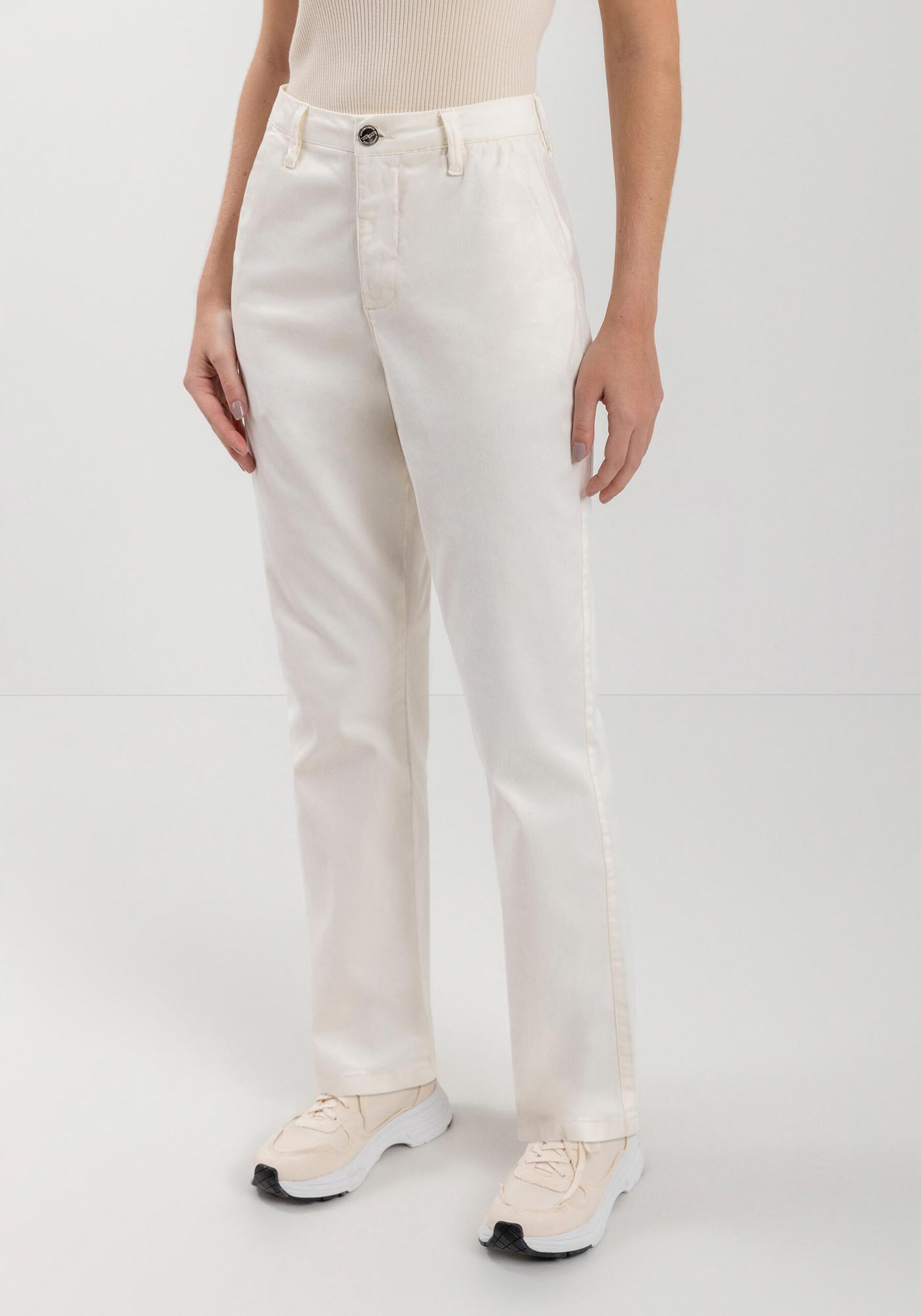 Calça Slim Cropped Com Cintura Alta Em Sarja Com Elastano, . Calça Slim Cropped Com Cintura Alta Em Sarja Com Elastano, , large.