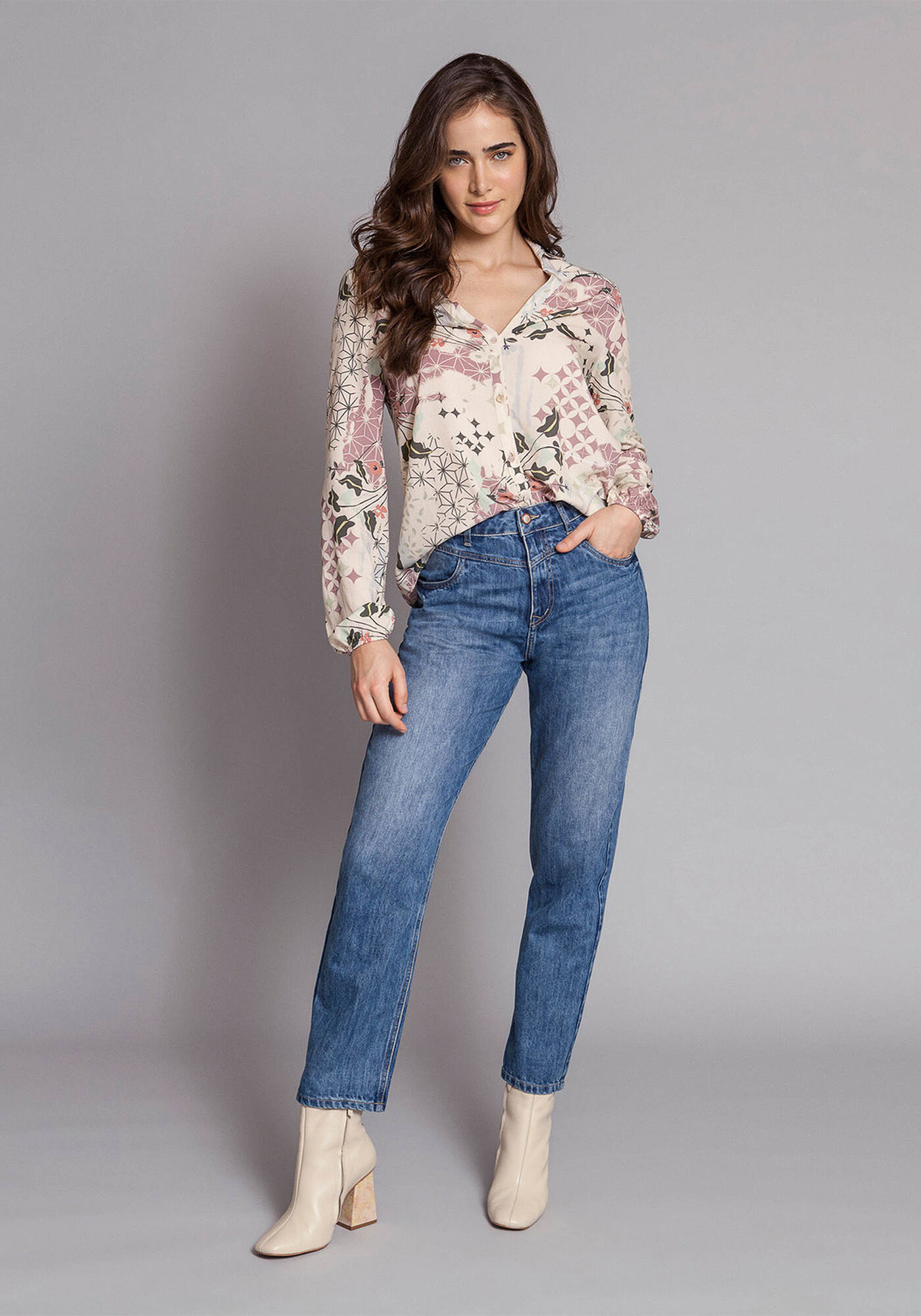 Camisa Manga Longa Estampa, , large.