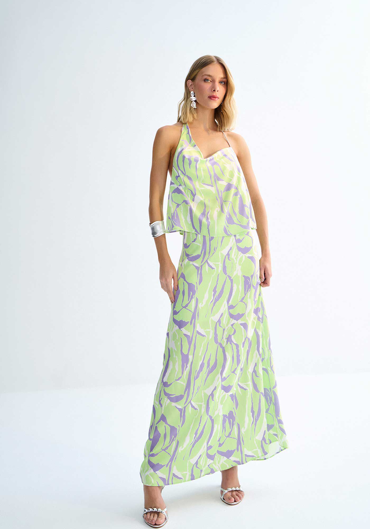 Blusa Frente &Uacute;nica Assim&eacute;trica com Al&ccedil;a Strass, BALSAMO VERDE, large.