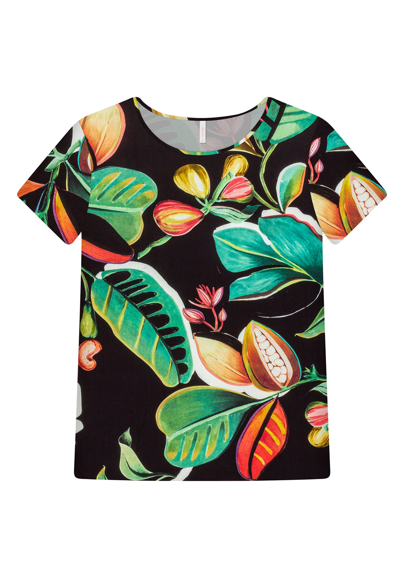 Blusa Manga Curta Estampa Axe, , large.