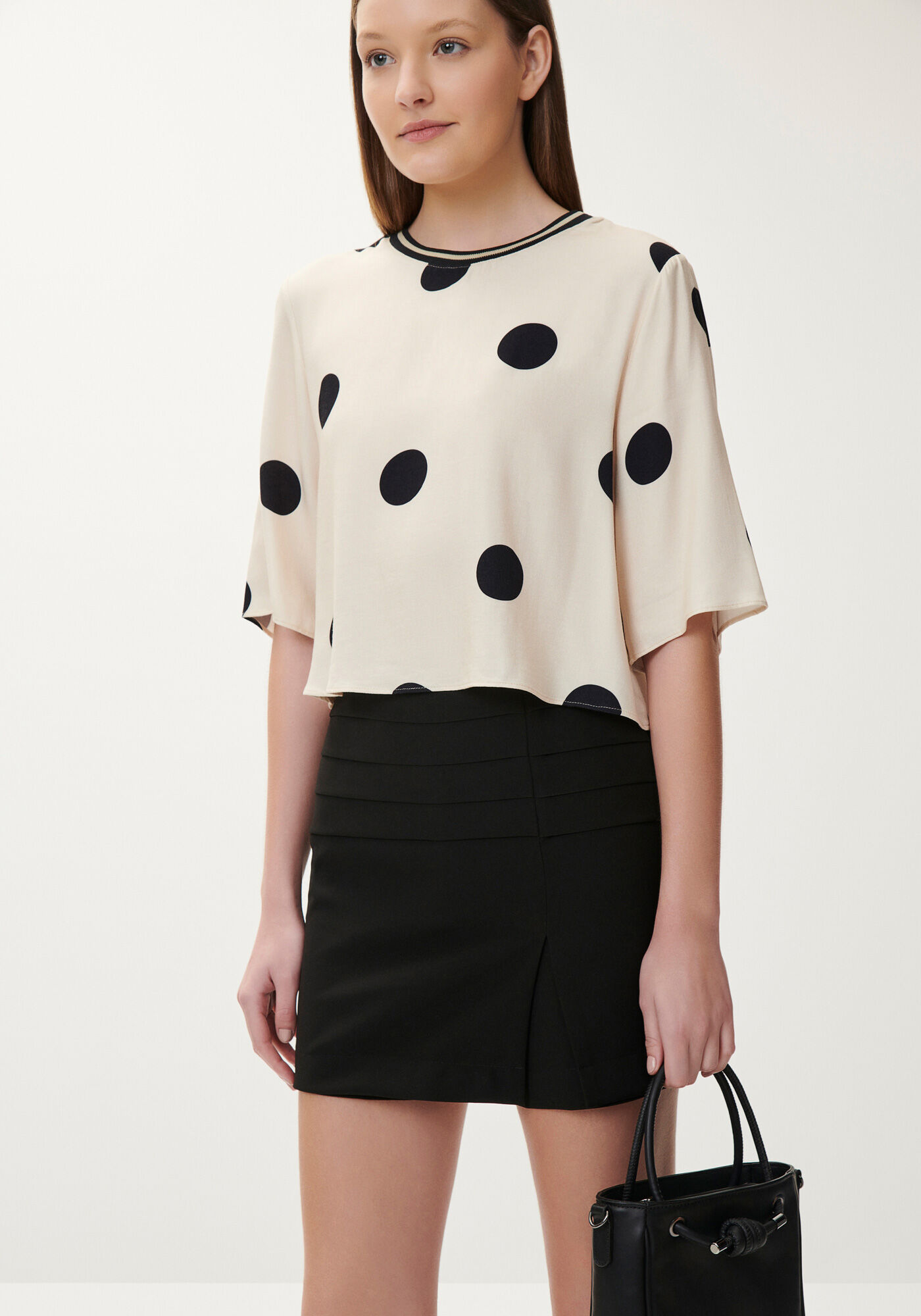 Blusa Estampada em Viscose com Retil&iacute;nea, , large.