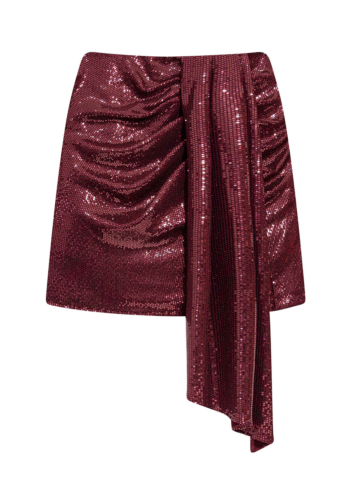 Saia Curta com Sobreposi&ccedil;&atilde;o Paet&ecirc; Glam, , large.