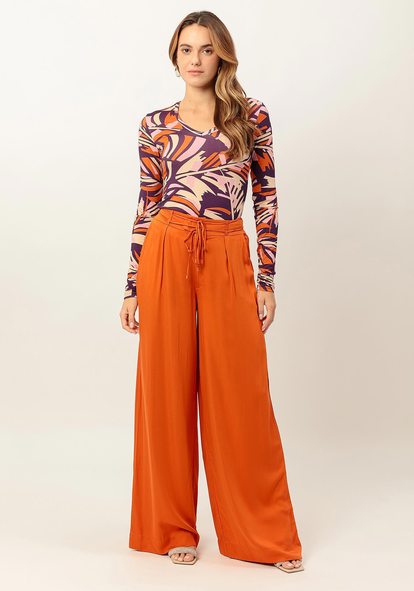 Blusa Manga Longa em Malha Viscose Estampada, , large.