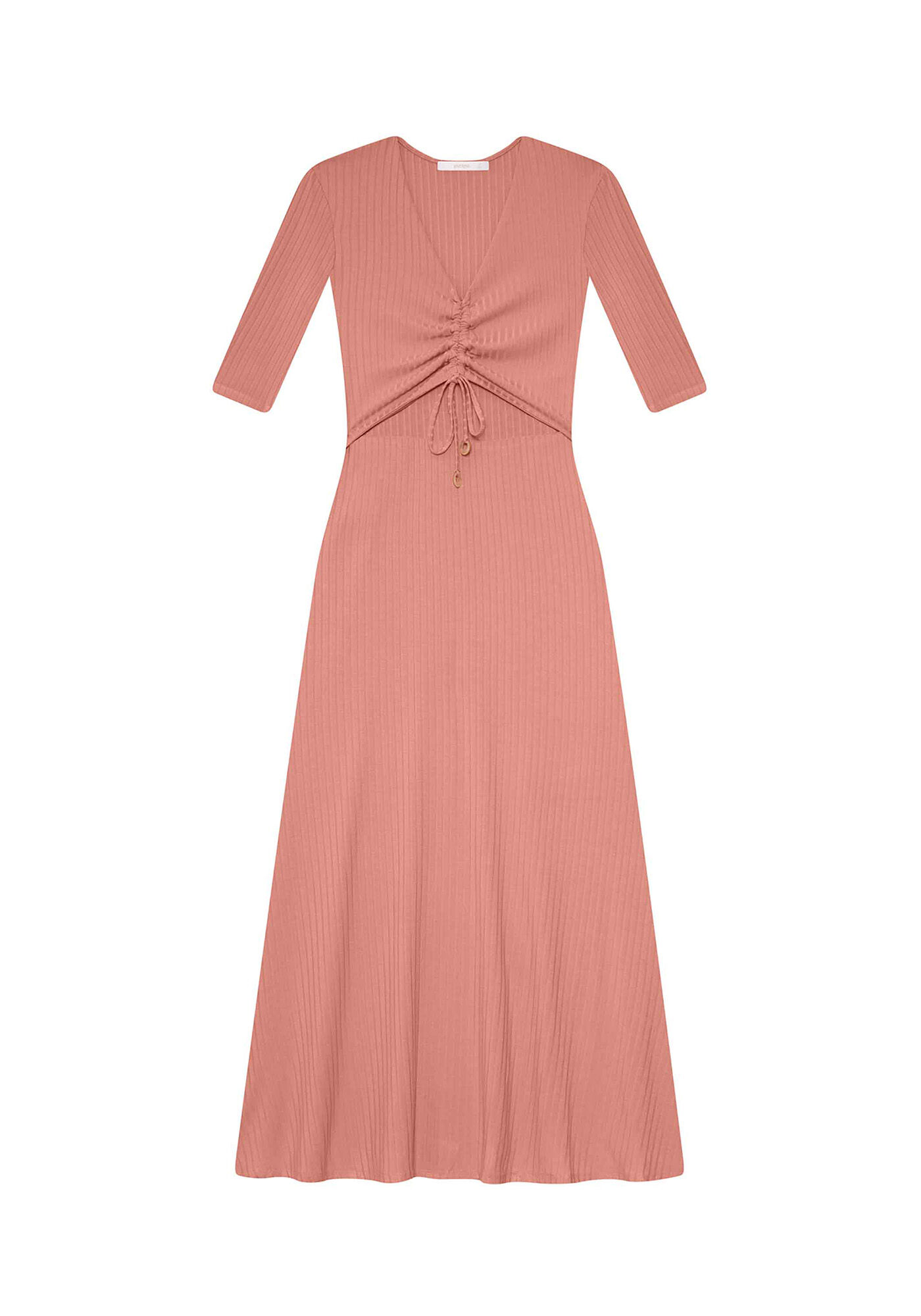 Vestido Malha Canelado Tracy Midi, , large.