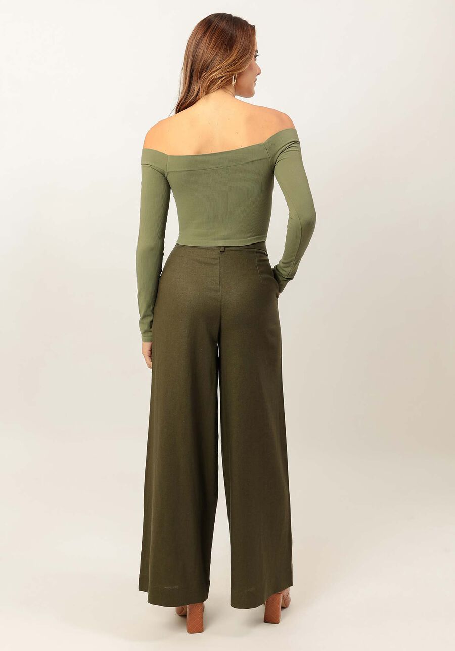 Blusa Manga Longa com Decote Ombro a Ombro, . Blusa Manga Longa com Decote Ombro a Ombro, , large.