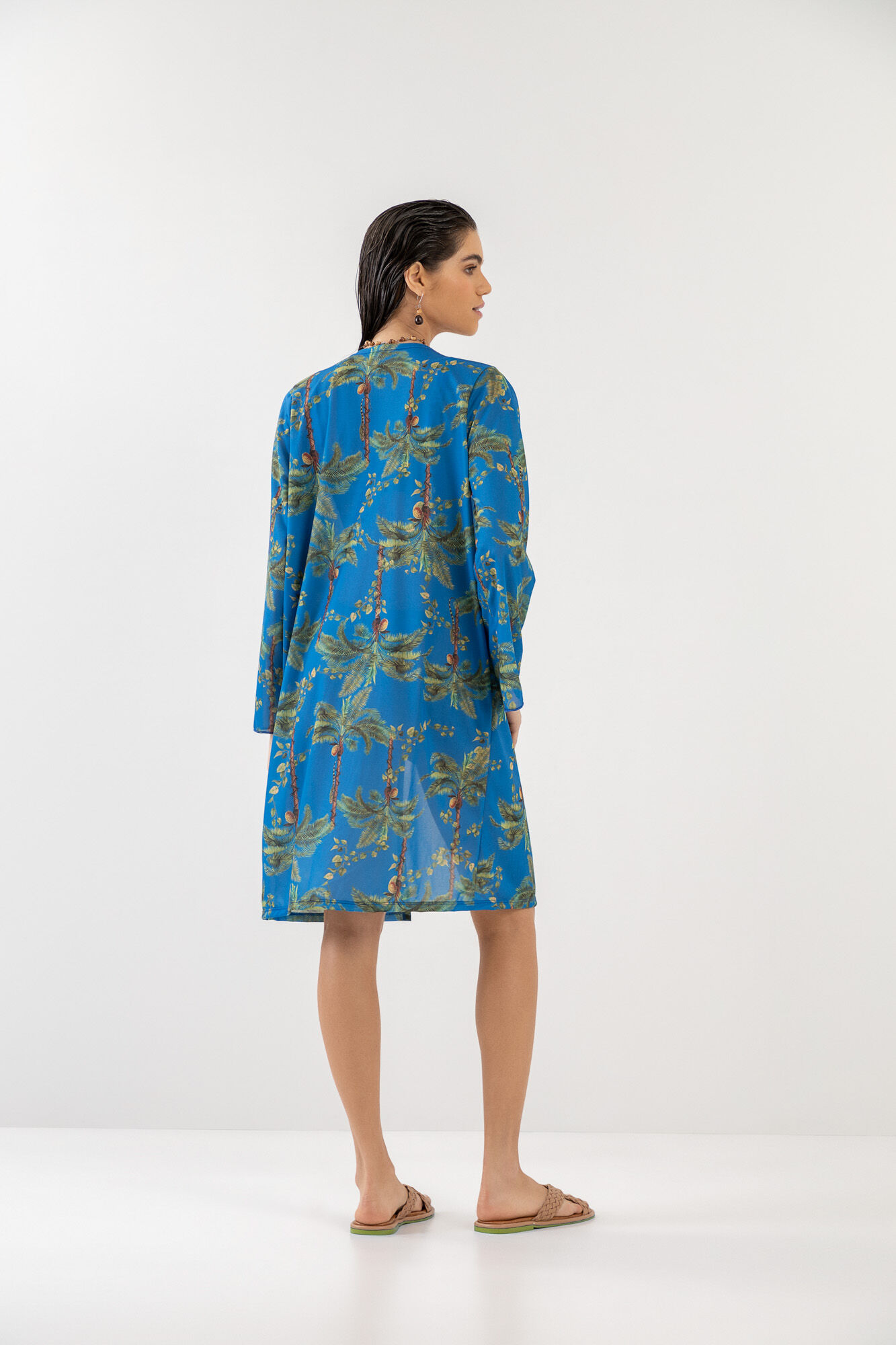 Vestido Curto Sa&iacute;da de Praia Estampado, INAJA, large.