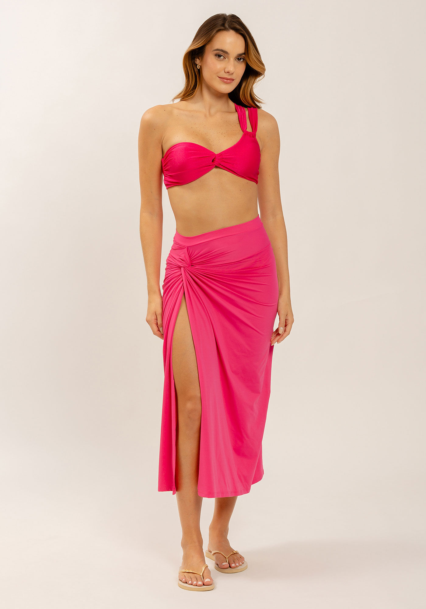 Saia Midi Sa&iacute;da de Praia Pare&ocirc;, ROSA SYRUP, large.