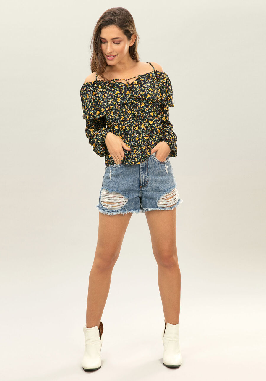 Blusa Manga Longa Estampada Tecido, . Blusa Manga Longa Estampada Tecido, , large.