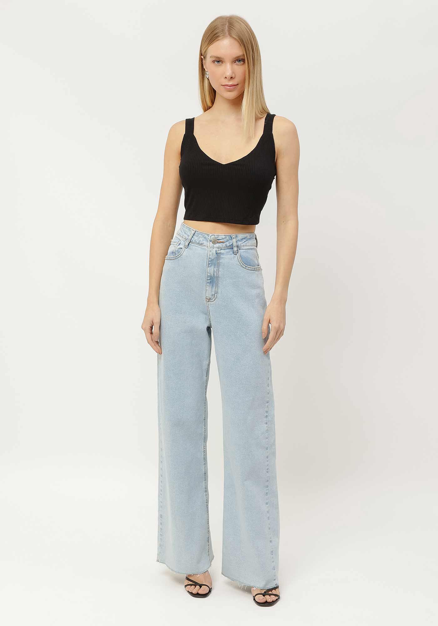 Cardigan Cropped com Blusa Canelada, , large.