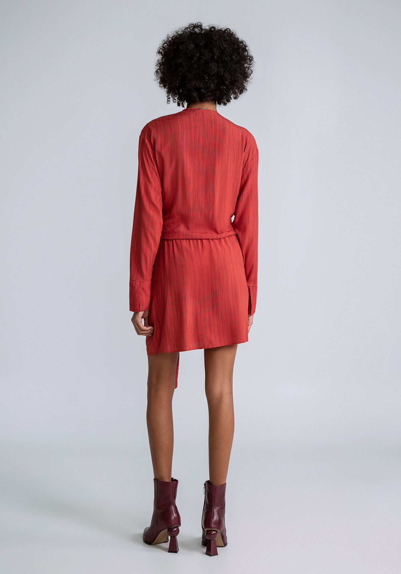 Vestido Manga Longa Transpassado, LINHAS, large.