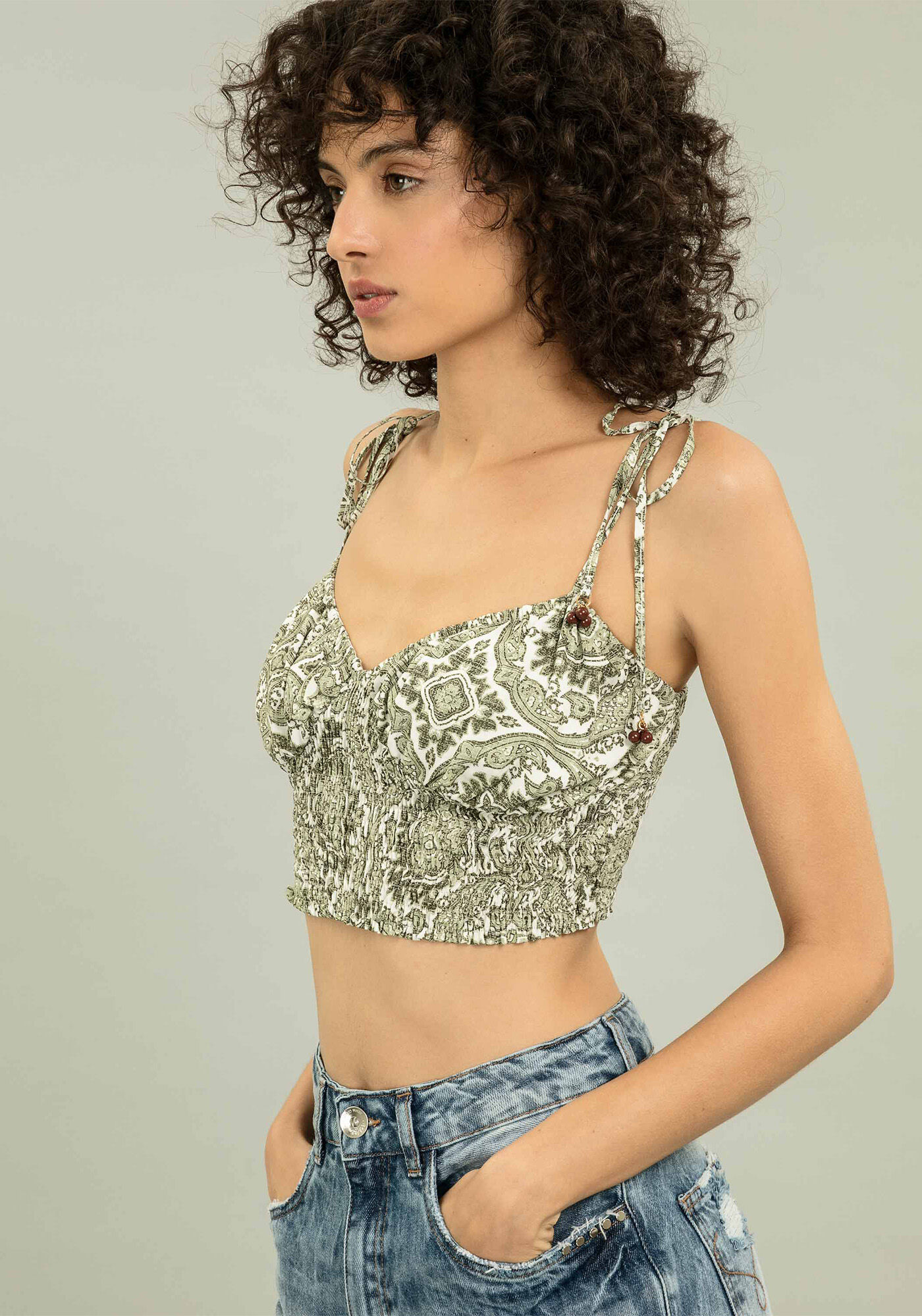 Blusa com Al&ccedil;as Cropped, , large.