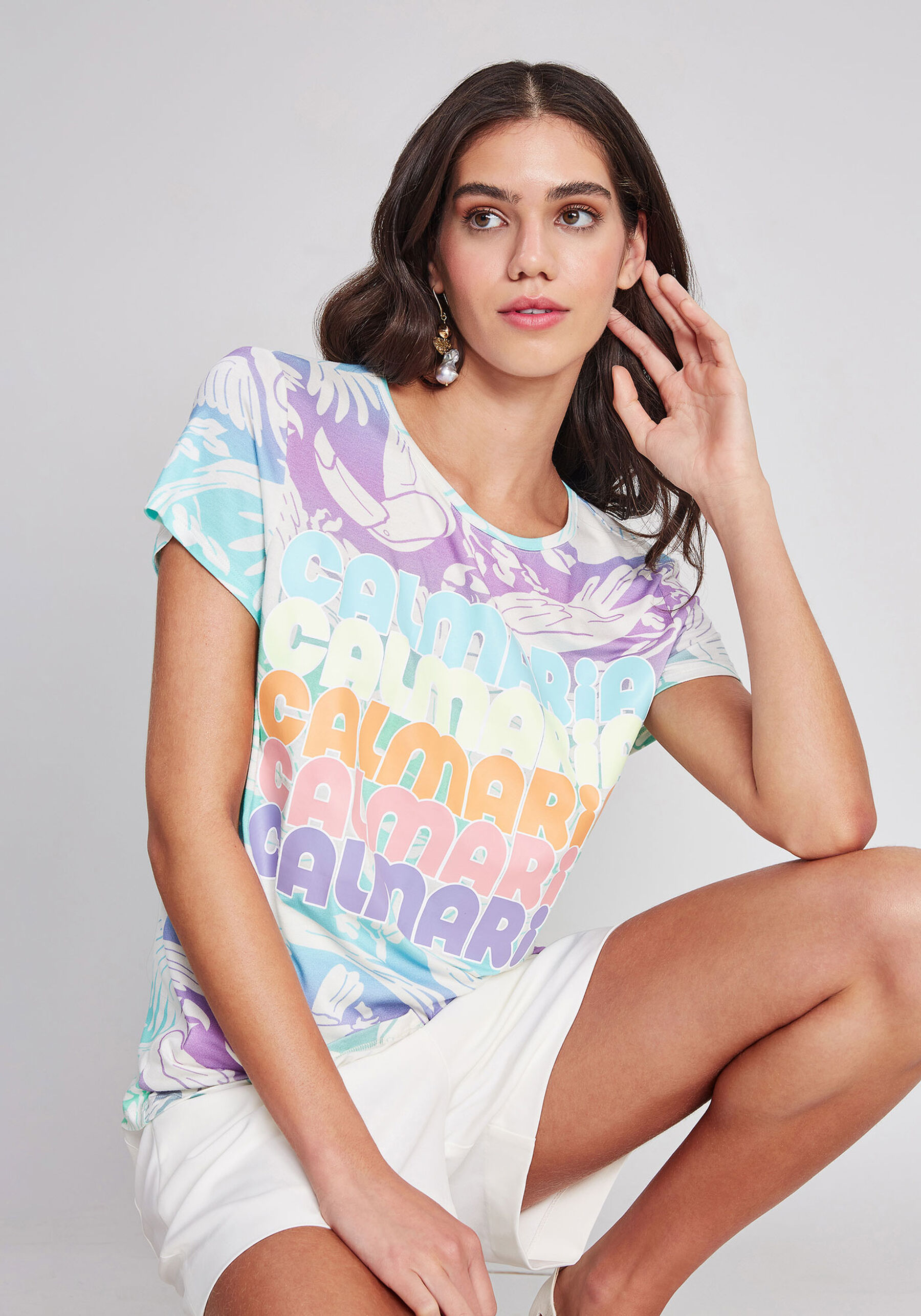 Blusa Manga Curta Estampa, . Blusa Manga Curta Estampa, , large.