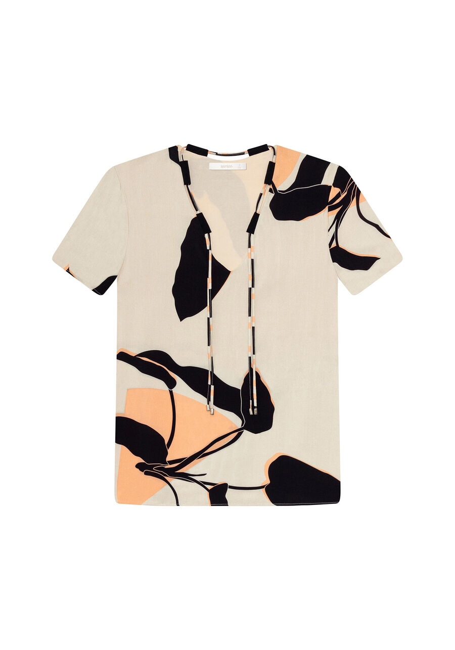 Blusa Estampada Amarração, . Blusa Estampada Amarração, , large.