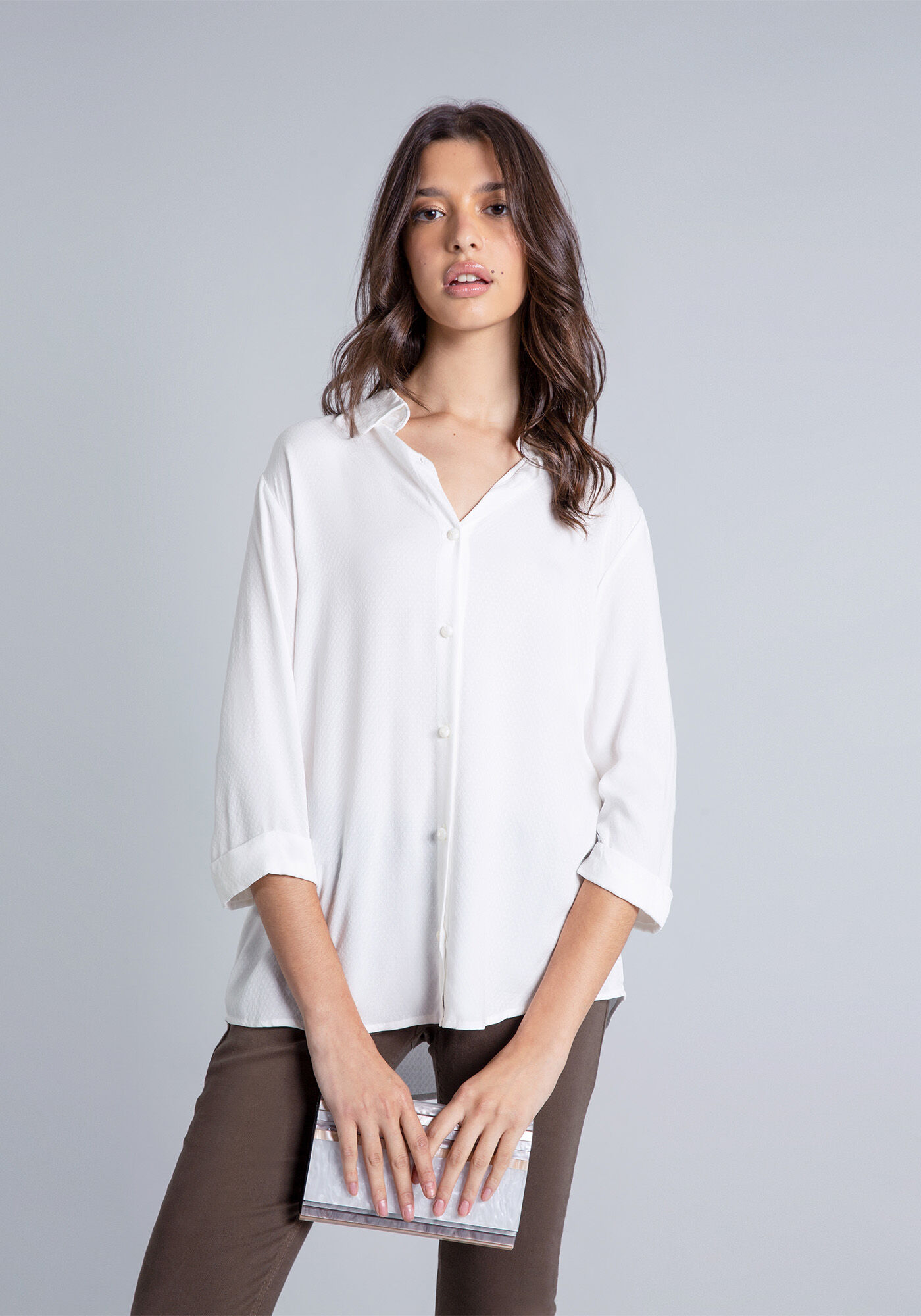 Camisa Manga 3/4 Cl&aacute;ssica Vermelho Bulgaria, , large.