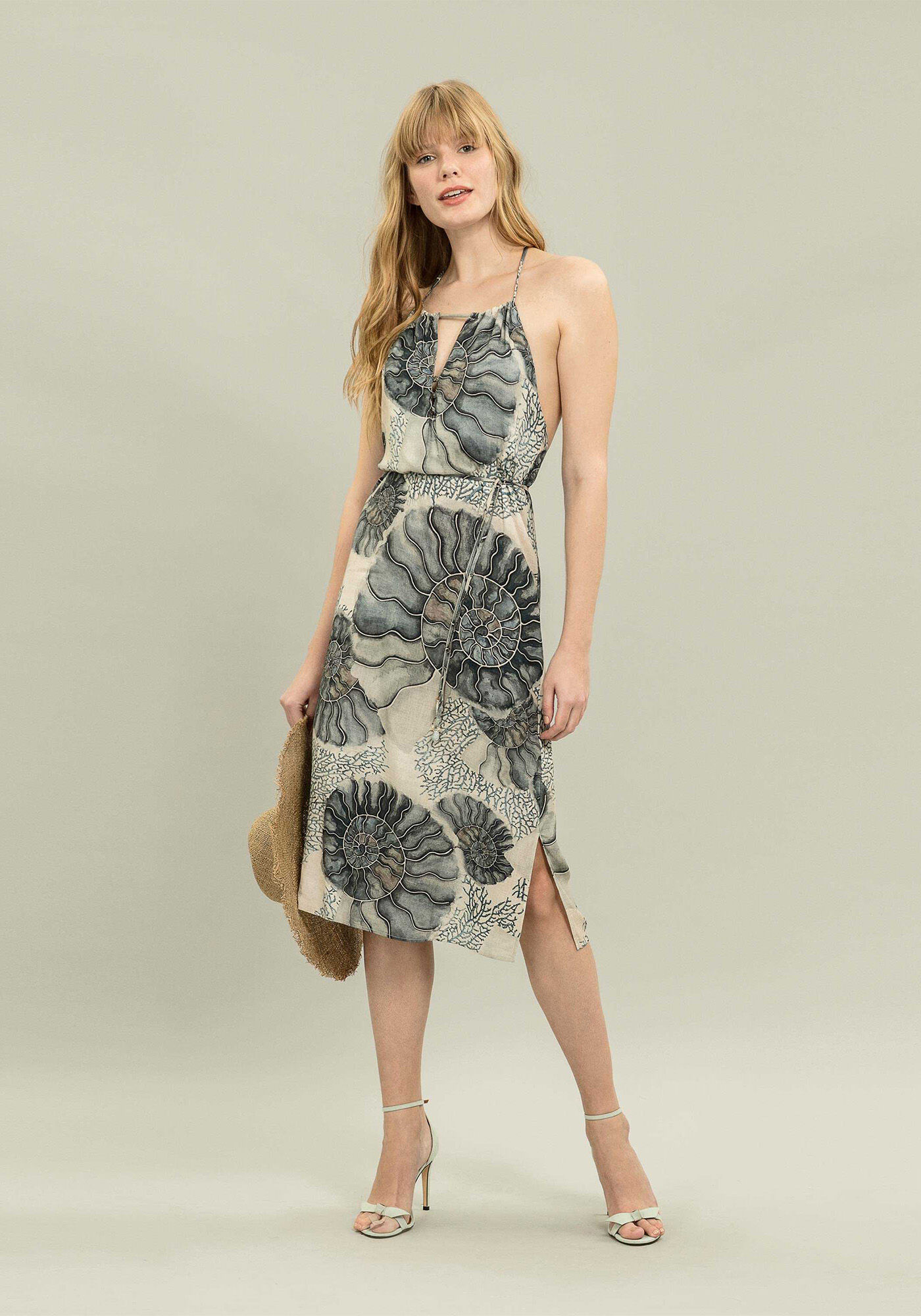 Vestido M&iacute;di com Cinto, , large.