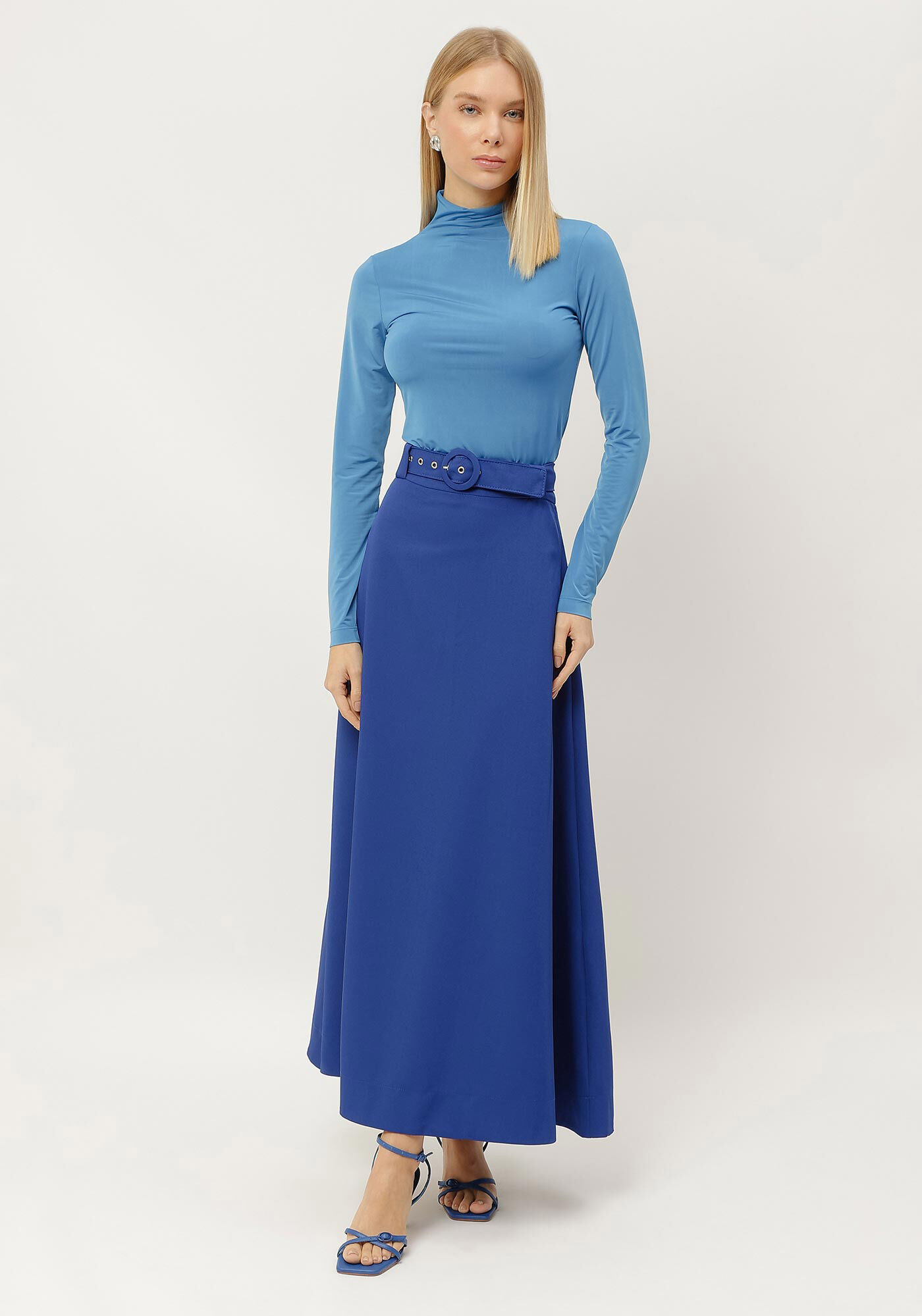 Blusa Manga Longa em Malha com Gola Alta, , large.