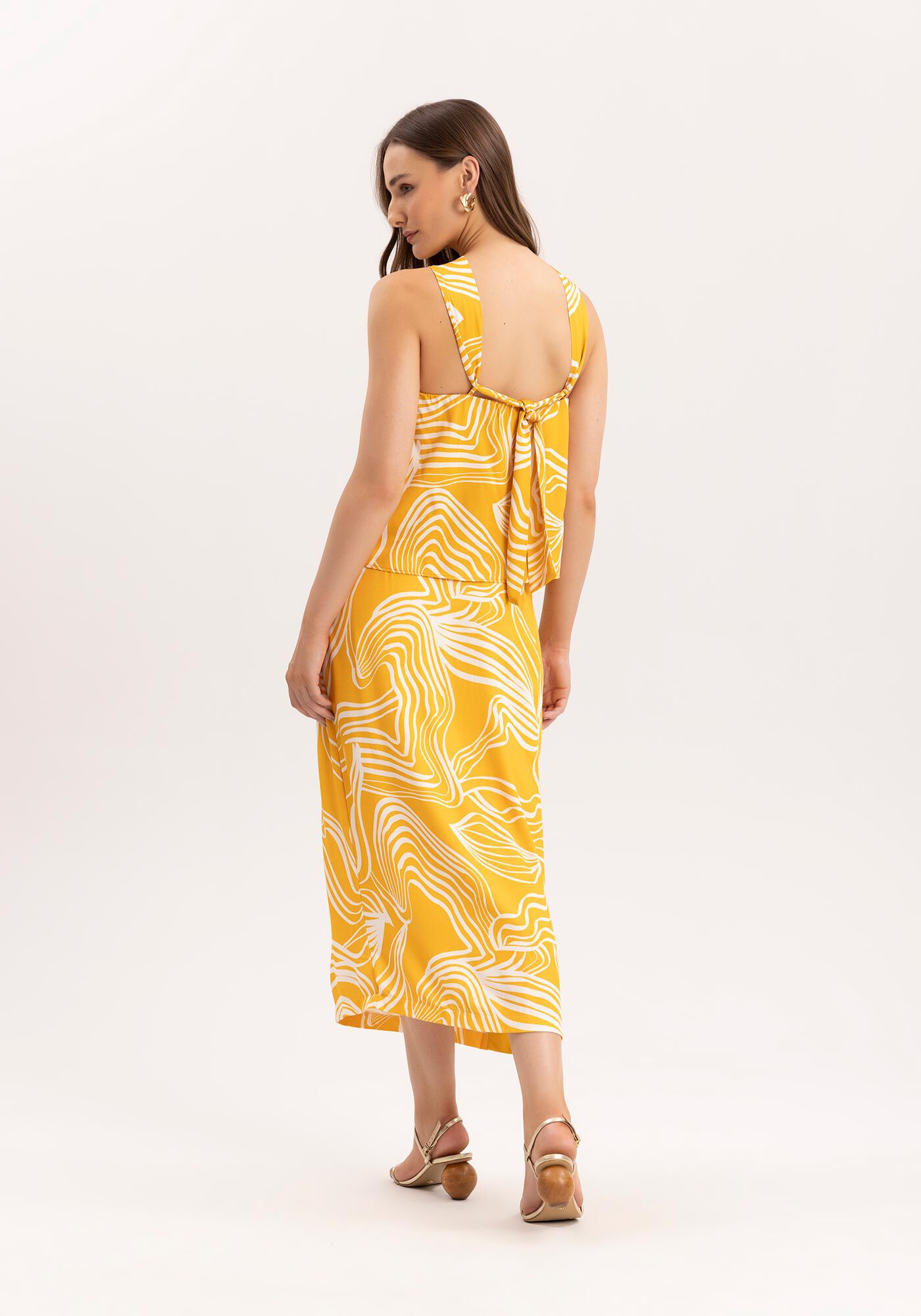 Blusa Cross Neck Estampada com Detalhe Aviamento, , large.