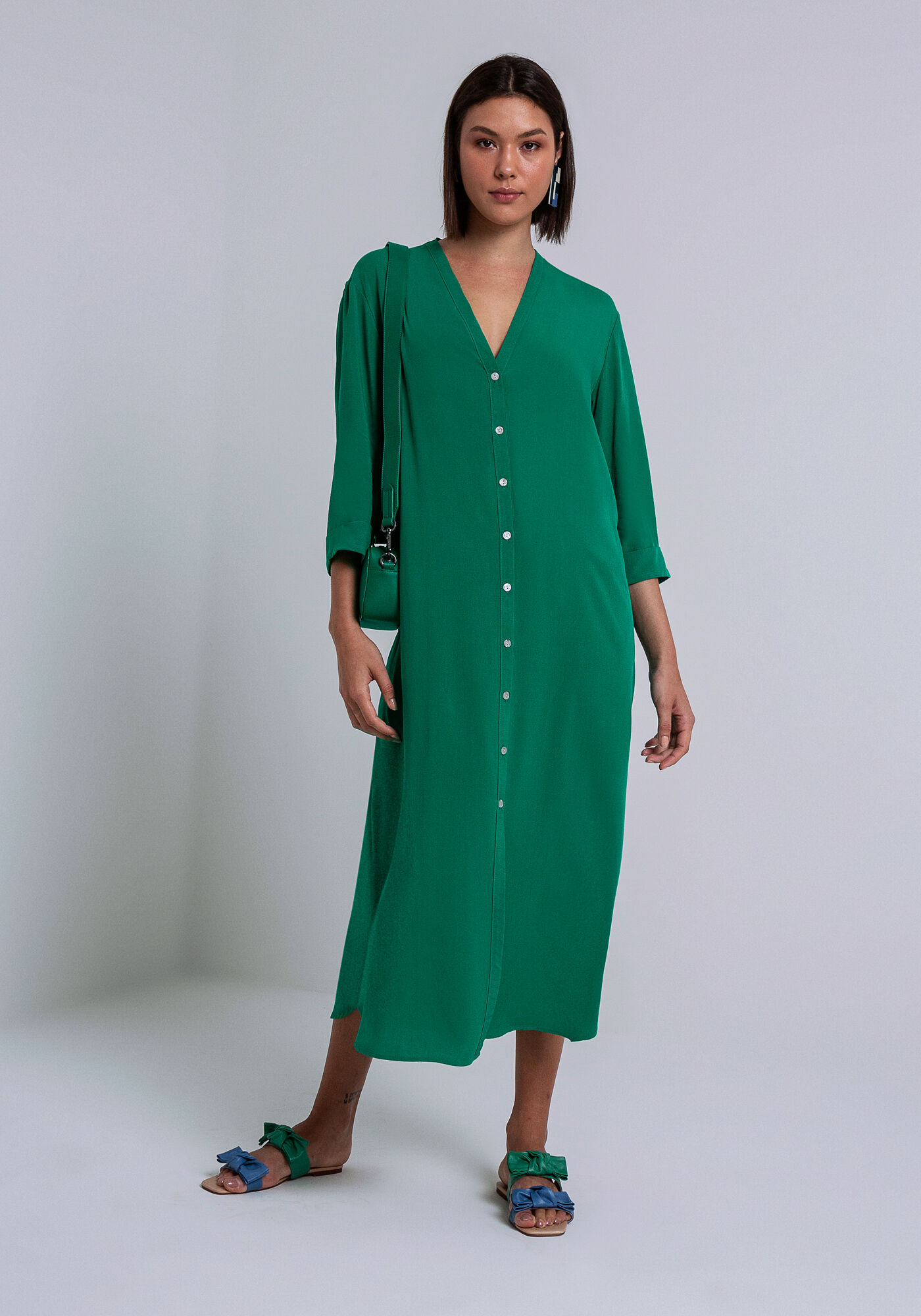 Saida de praia chemise longa sales