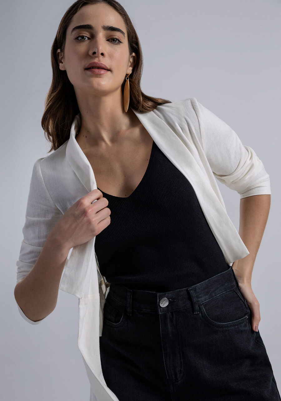 Regata Decote V Tricô, . Regata Decote V Tricô, , large.