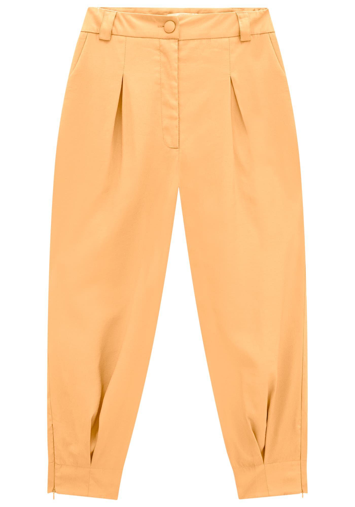 Cal&ccedil;a Slouchy com Cintura M&eacute;dia e Pregas, , large.